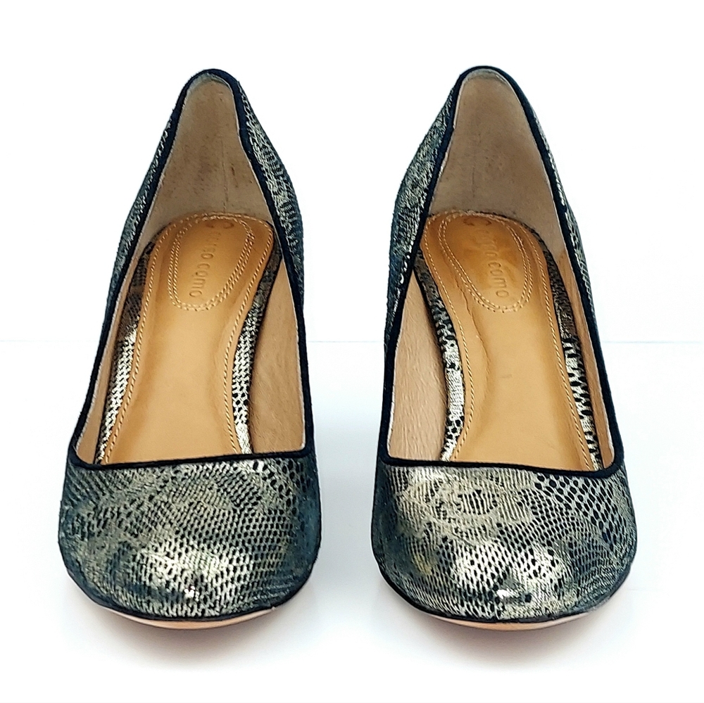Anthropologie Corso Como Anya Pumps Metallic Lace 7.5 - Picture 6 of 14